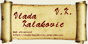 Vlada Kalaković vizit kartica
